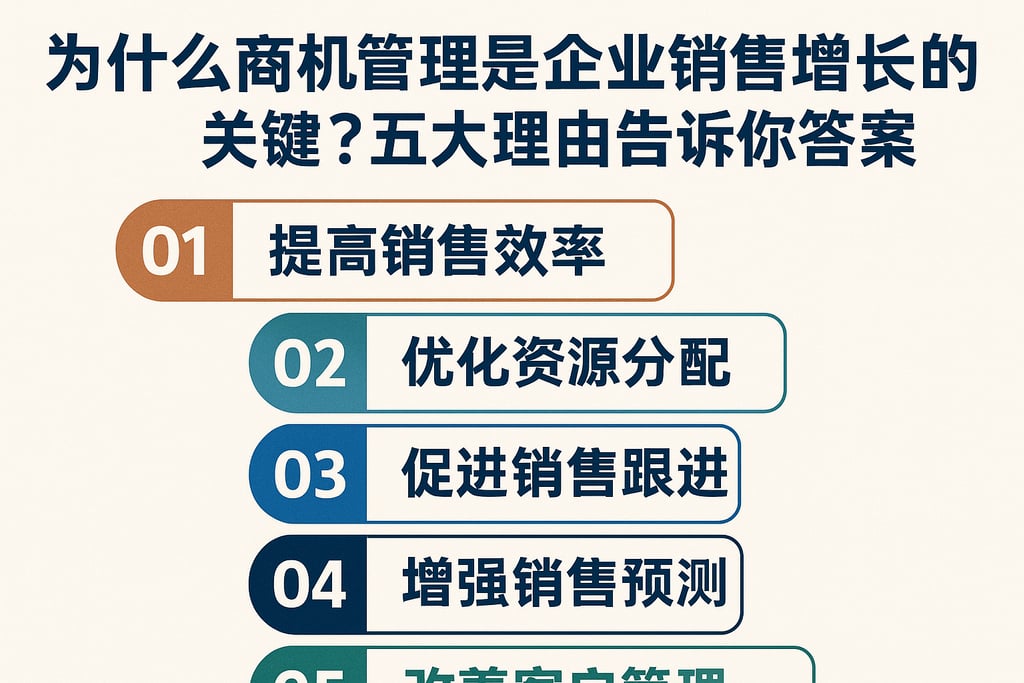 为什么商机管理是企业销售增长的关键？五大理由告诉你答案