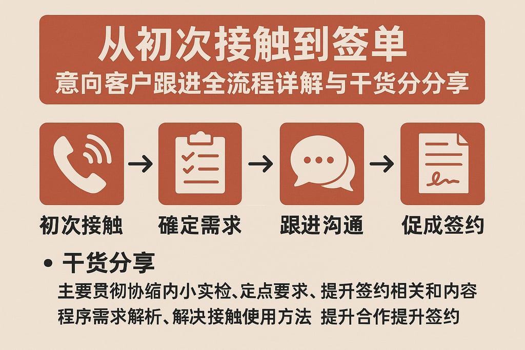 从初次接触到签单，意向客户跟进全流程详解与干货分享
