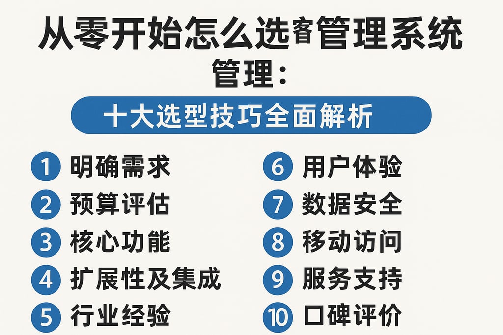 从零开始怎么选客户管理系统管理，十大选型技巧全面解析