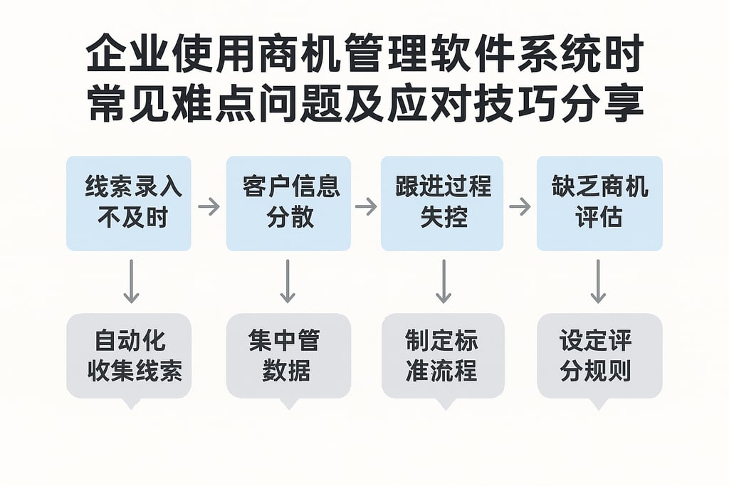 企业使用商机管理软件系统时常见难点问题及应对技巧分享