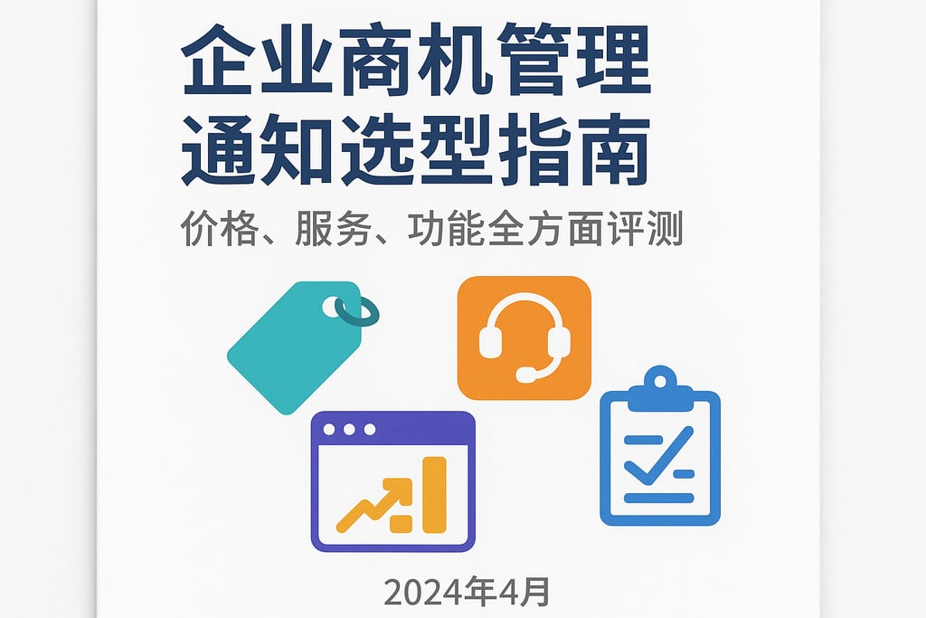 企业商机管理通知选型指南，价格、服务、功能全方面评测