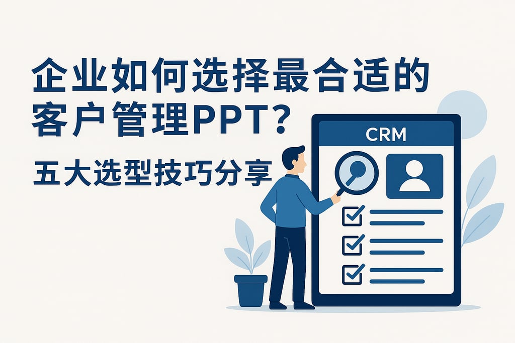 企业如何选择最合适的客户管理PPT？五大选型技巧分享