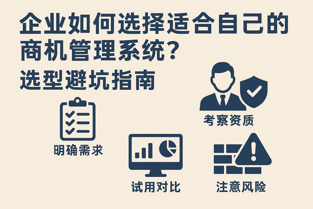 企业如何选择适合自己的商机管理系统？选型避坑指南