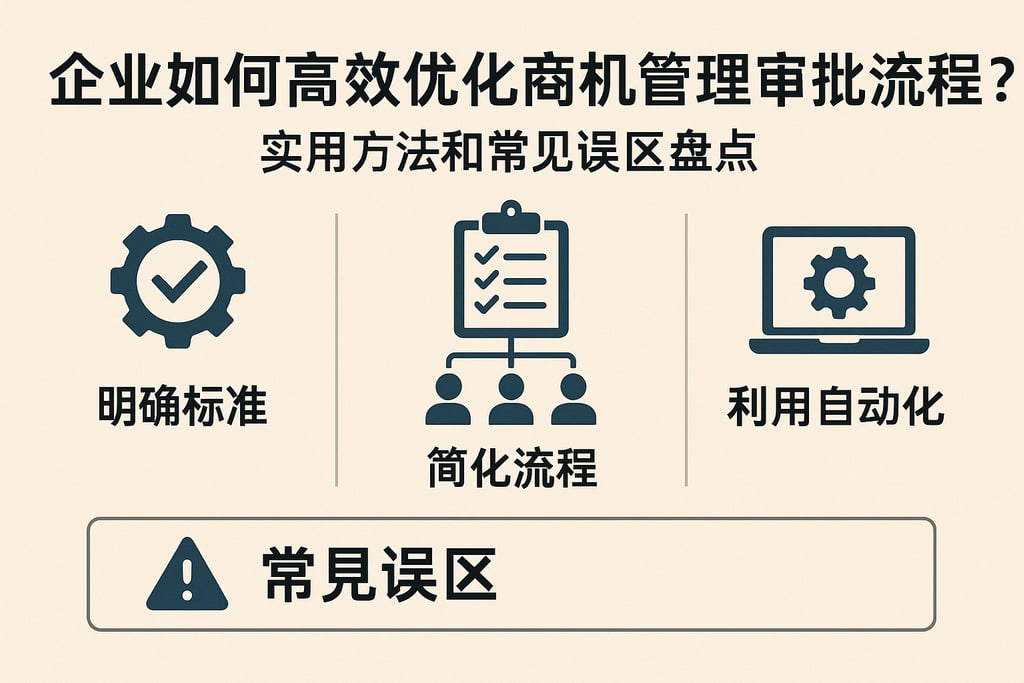 企业如何高效优化商机管理审批流程？实用方法和常见误区盘点