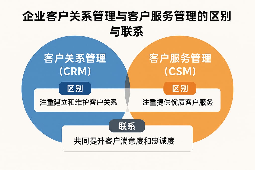 企业客户关系管理与客户服务管理的区别与联系
