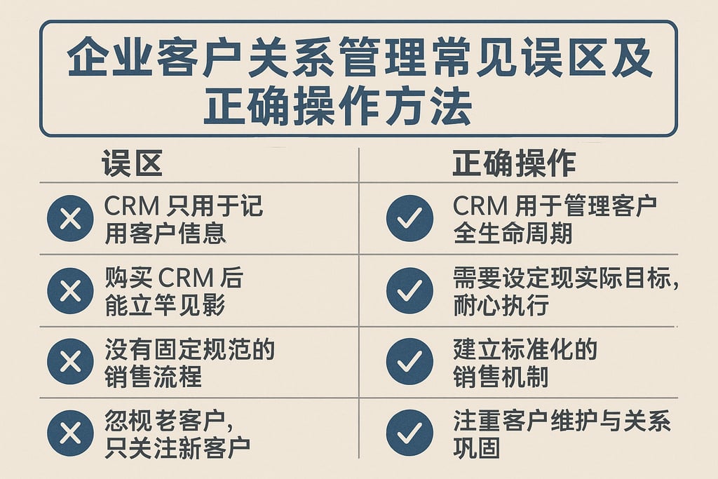 企业客户关系管理常见误区及正确操作方法