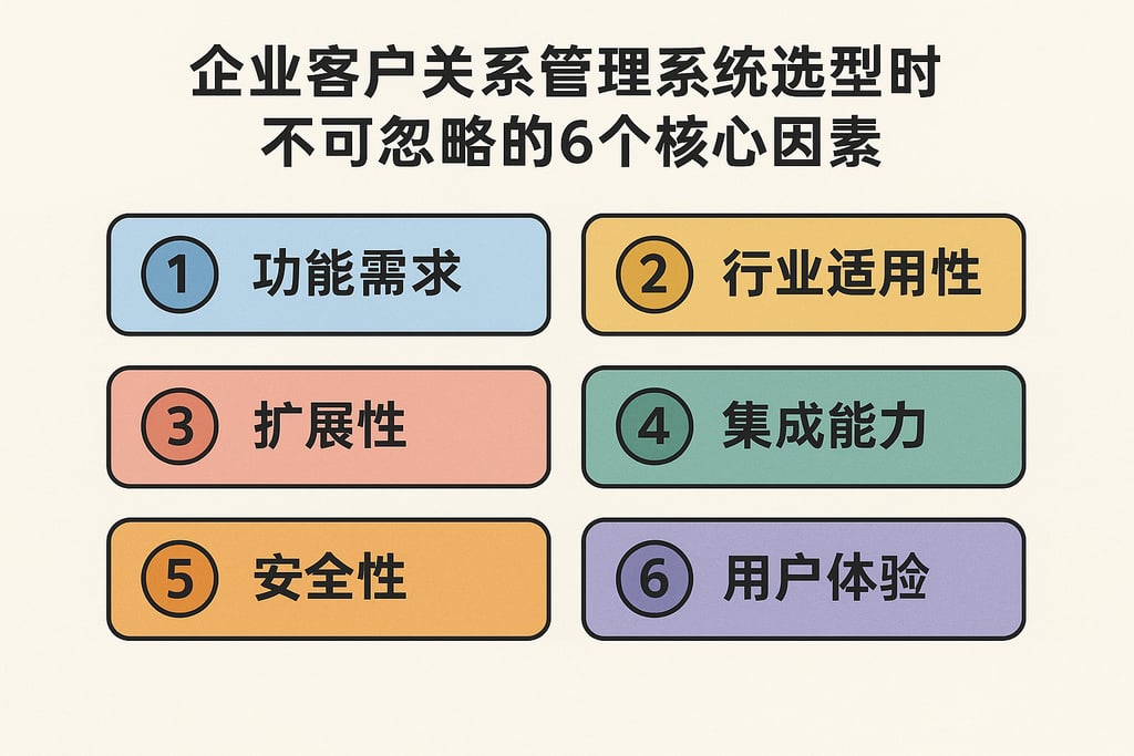 企业客户关系管理系统选型时不可忽略的6个核心因素