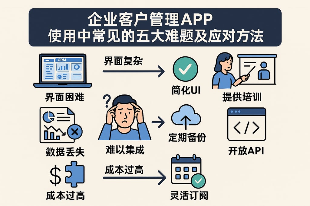 企业客户管理app使用中常见的五大难题及应对方法