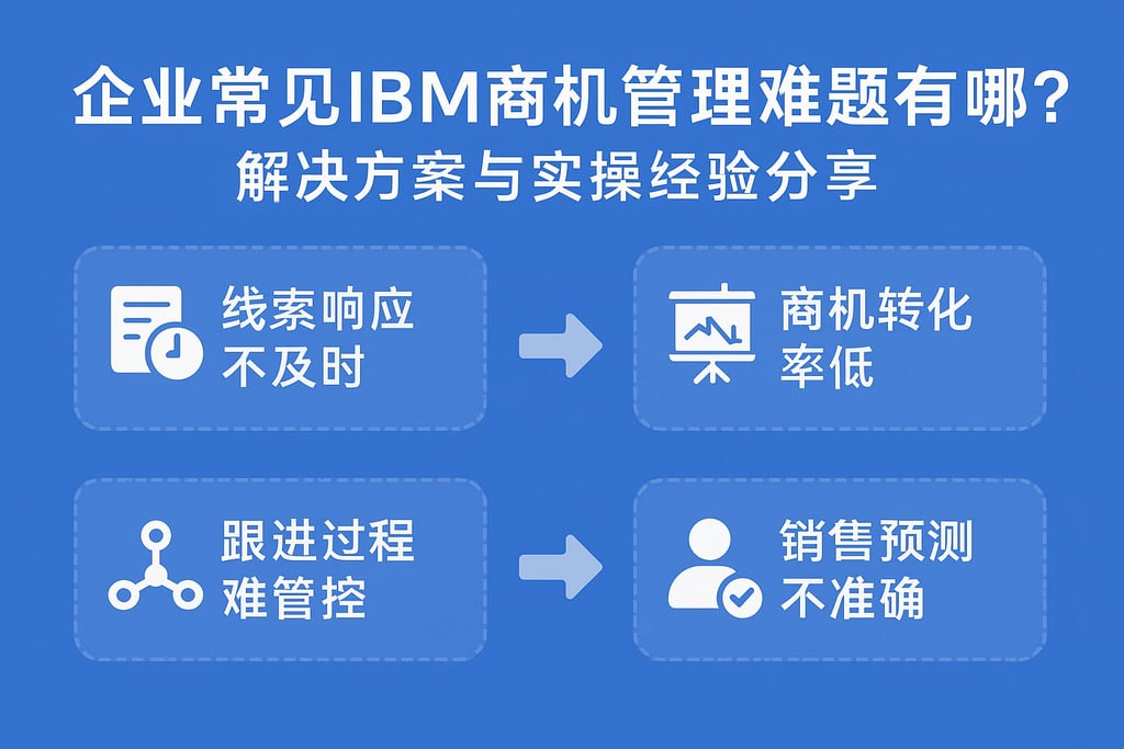 企业常见IBM商机管理难题有哪些？解决方案与实操经验分享