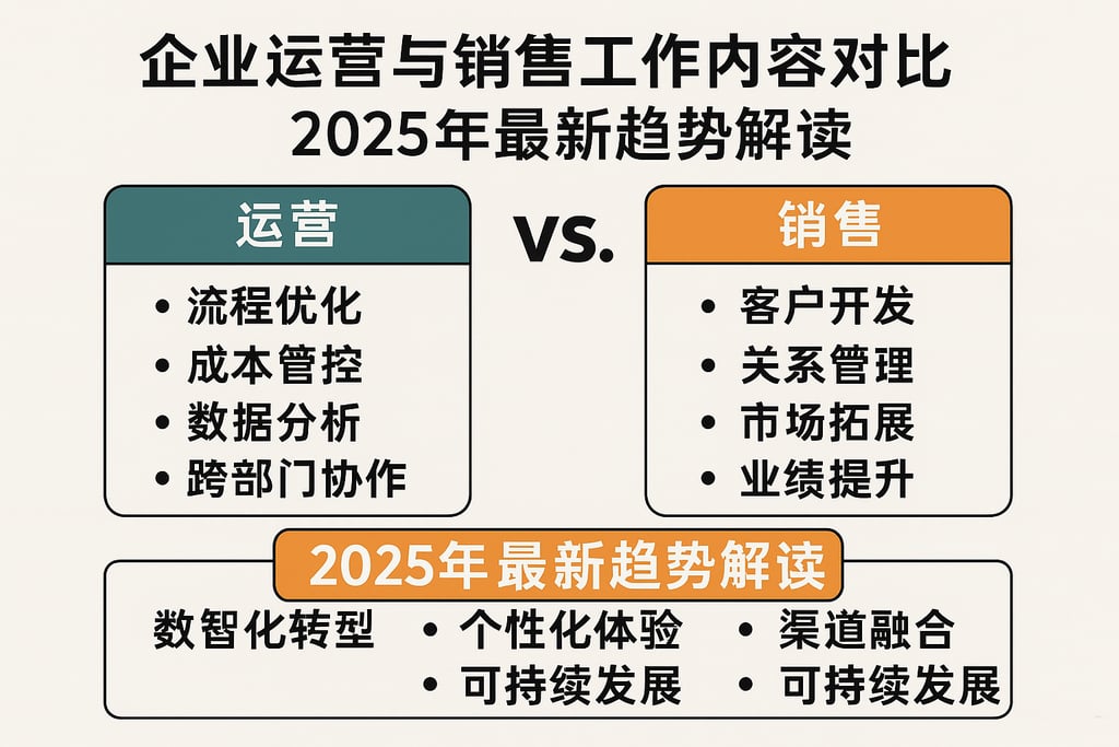 企业运营与销售工作内容对比，2025年最新趋势解读