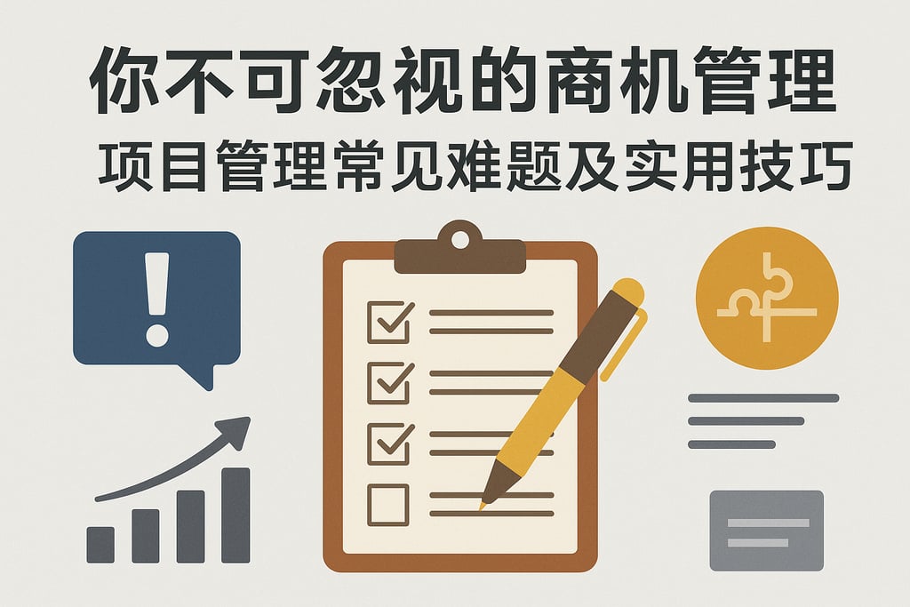 你不可忽视的商机管理项目管理常见难题及实用技巧
