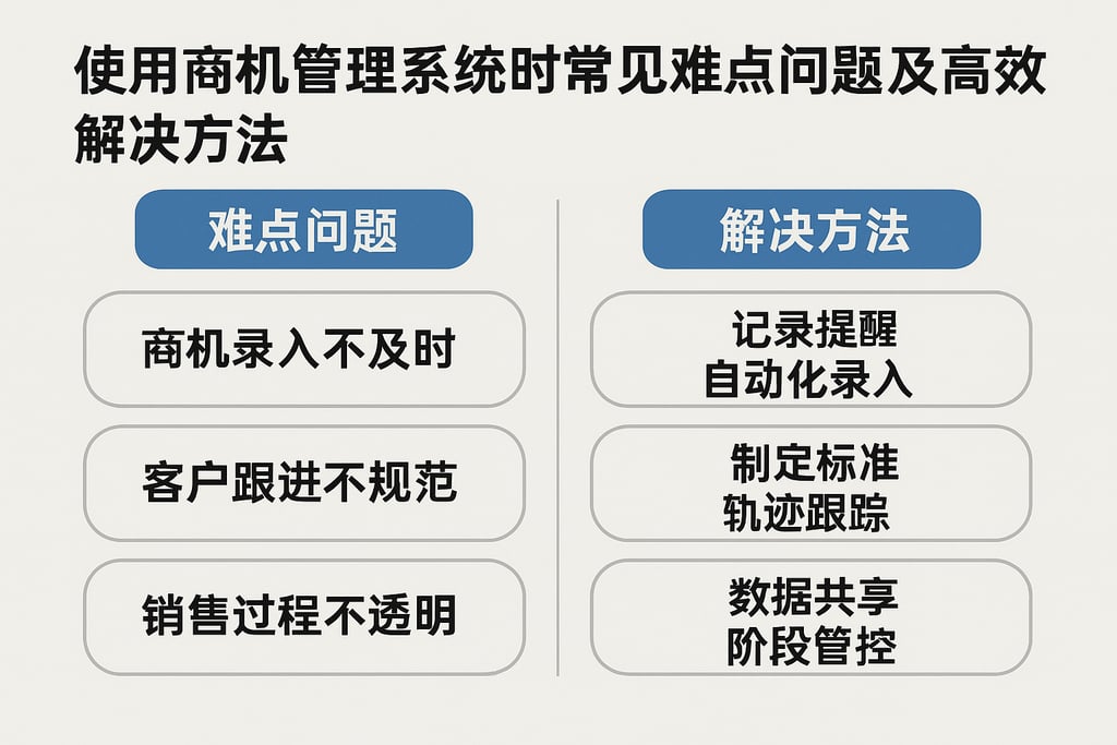 使用商机管理系统时常见难点问题及高效解决方法