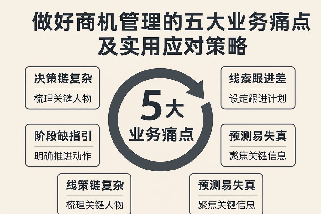做好商机管理的五大业务痛点及实用应对策略