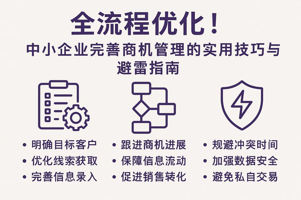 全流程优化！中小企业完善商机管理的实用技巧与避雷指南