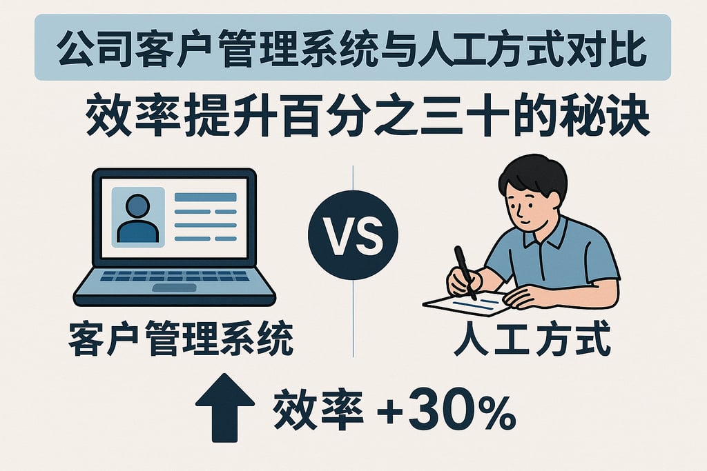 公司客户管理系统与人工方式对比，效率提升百分之三十的秘诀