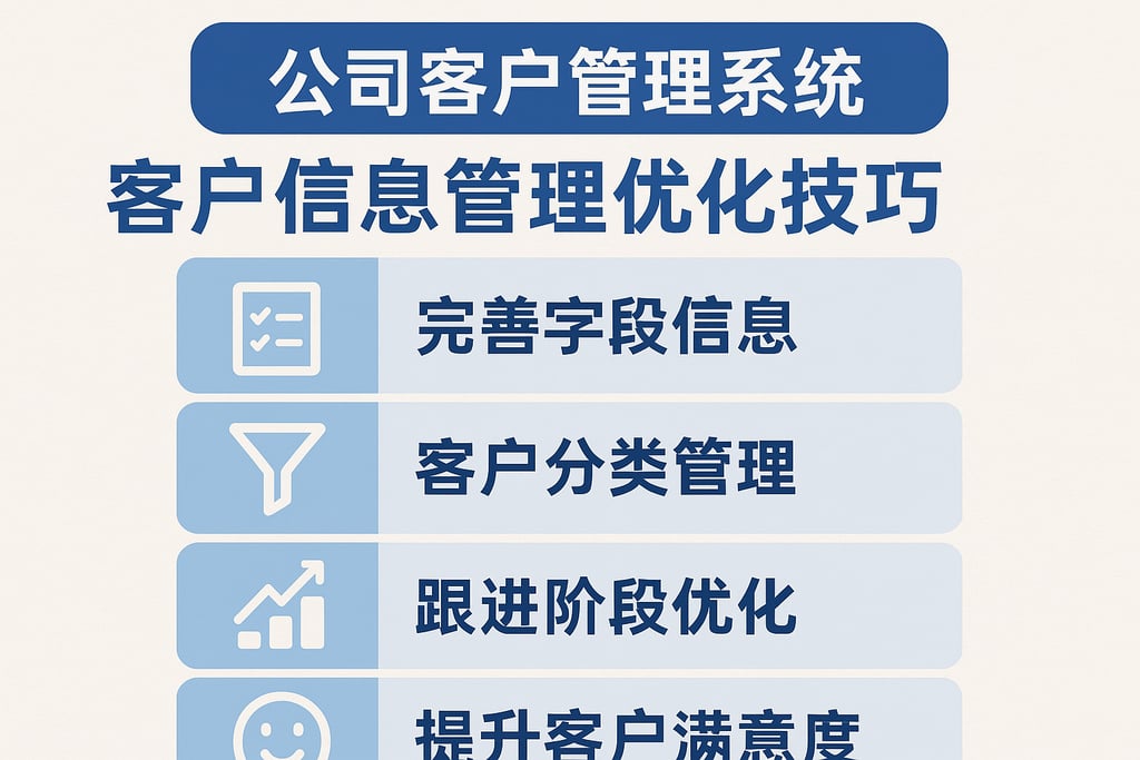 公司客户管理系统客户信息管理优化技巧，提升客户满意度