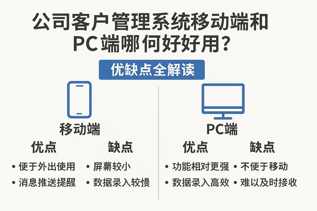 公司客户管理系统移动端和PC端哪个好用？优缺点全解读