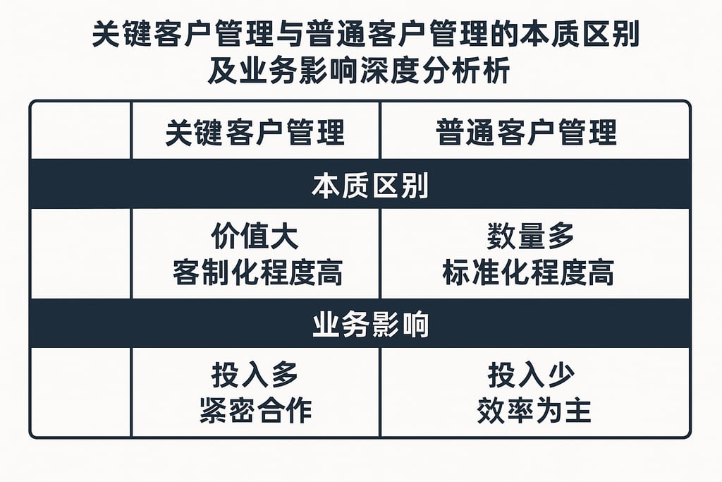 关键客户管理与普通客户管理的本质区别及业务影响深度分析