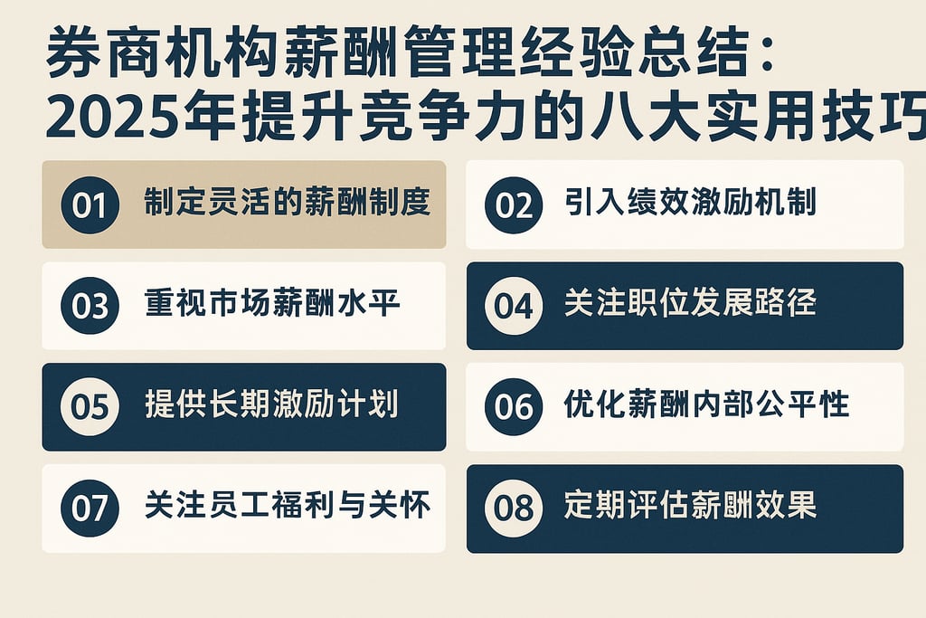 券商机构薪酬管理经验总结：2025年提升竞争力的八大实用技巧