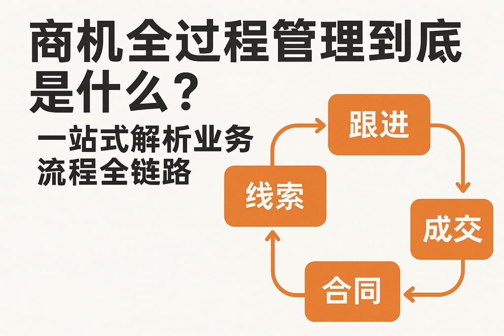 商机全过程管理到底是什么？一站式解析业务流程全链路