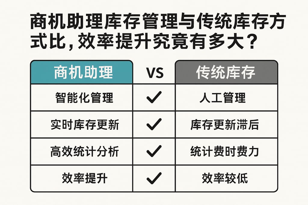 商机助理库存管理与传统库存方式对比，效率提升究竟有多大？
