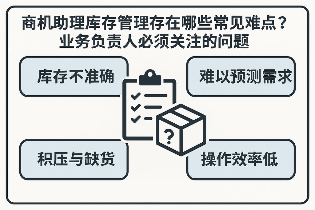 商机助理库存管理存在哪些常见难点？业务负责人必须关注的问题