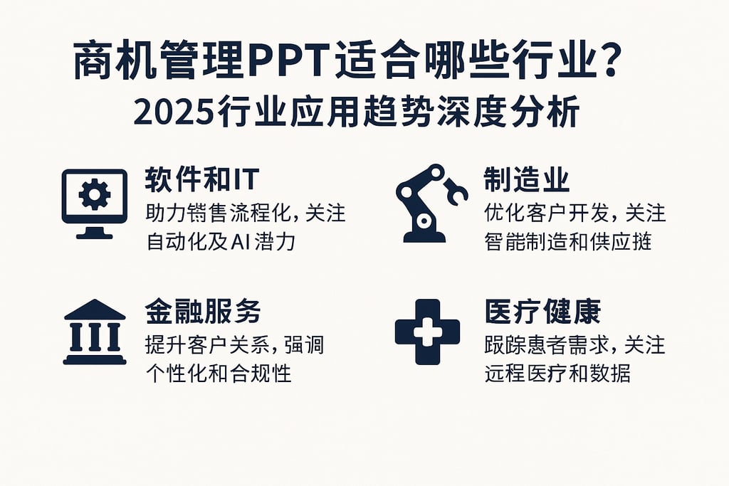 商机管理PPT适合哪些行业？2025行业应用趋势深度分析