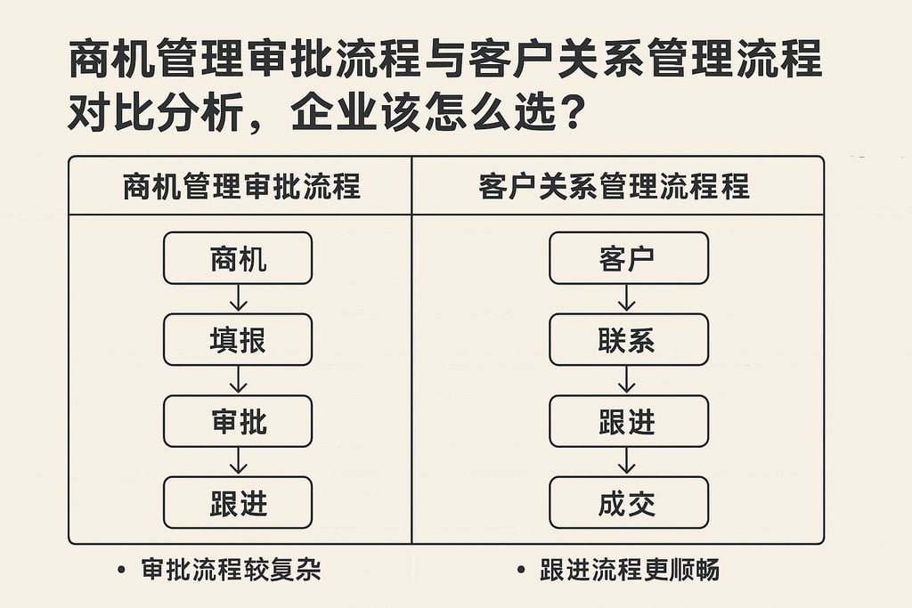 商机管理审批流程与客户关系管理流程对比分析，企业该怎么选？