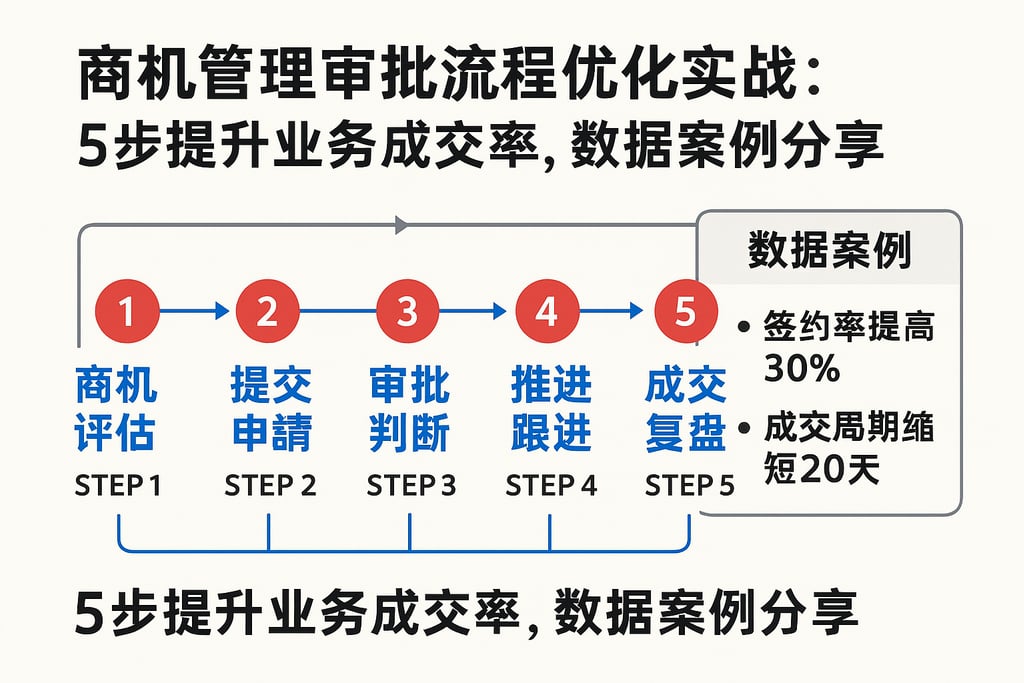 商机管理审批流程优化实战：5步提升业务成交率，数据案例分享