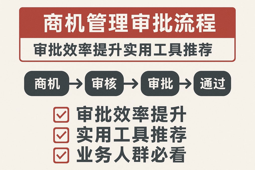 商机管理审批流程审批效率提升实用工具推荐，业务人群必看