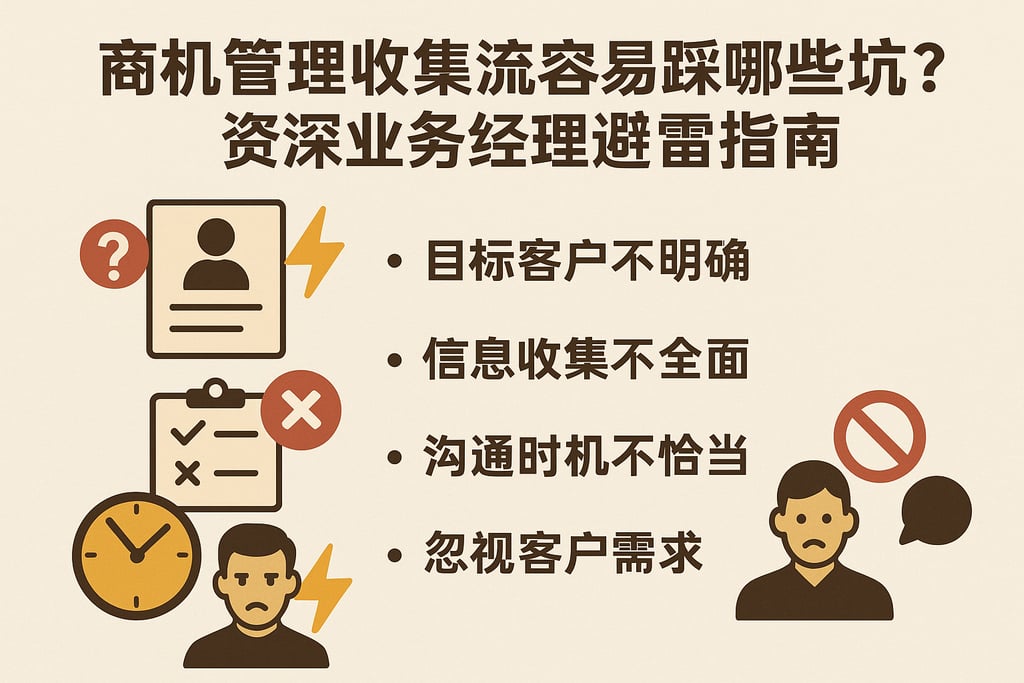 商机管理收集流程容易踩哪些坑？资深业务经理避雷指南