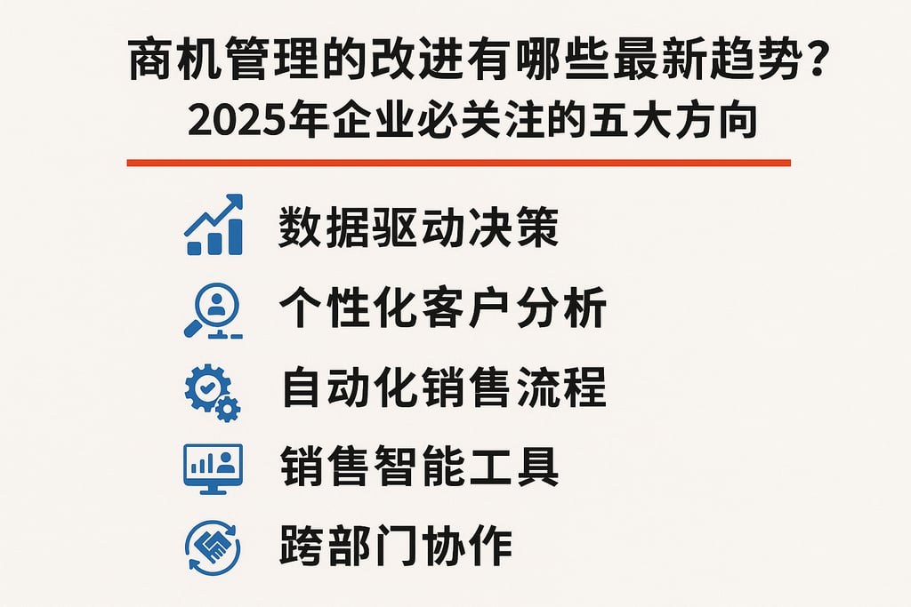 商机管理的改进有哪些最新趋势？2025年企业必关注的五大方向