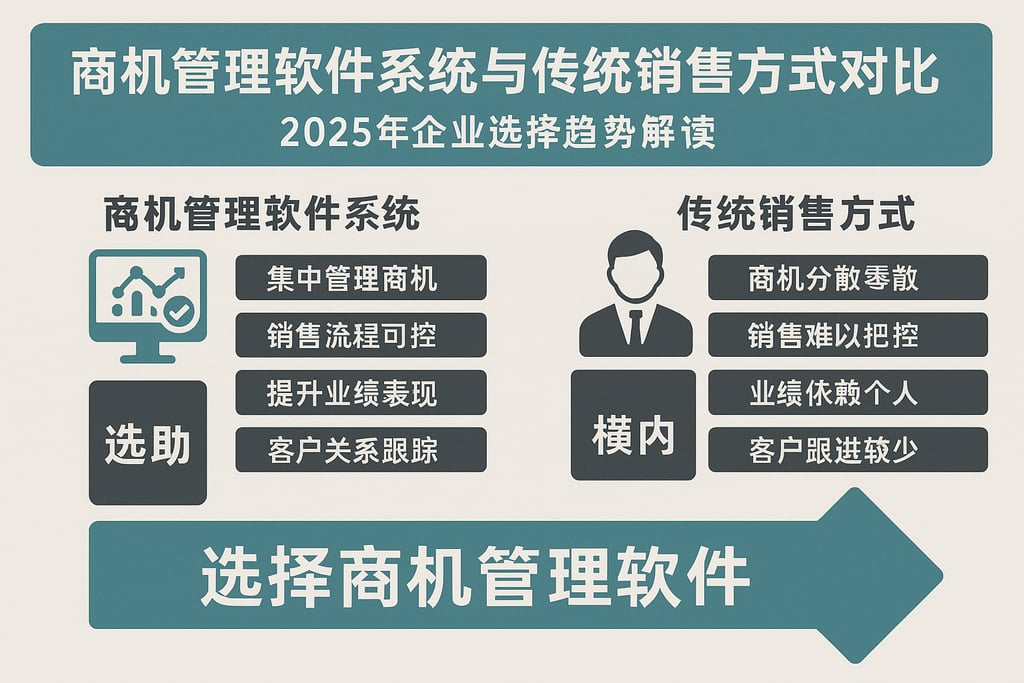 商机管理软件系统与传统销售方式对比，2025年企业选择趋势解读