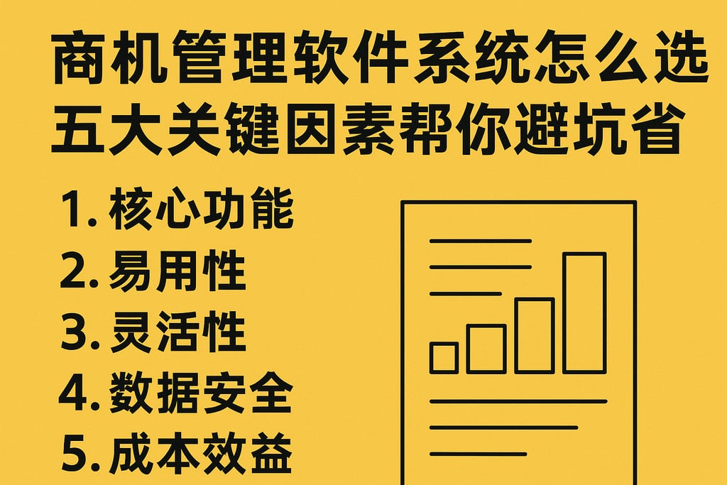 商机管理软件系统怎么选？五大关键因素帮你避坑省钱