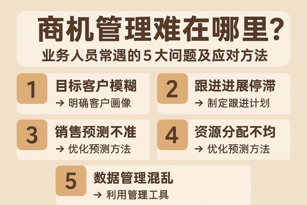 商机管理难在哪里？业务人员常遇的5大问题及应对方法