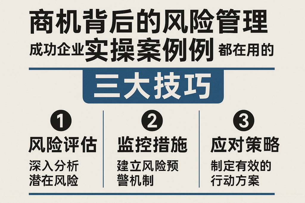 商机背后的风险管理实操案例，成功企业都在用的三大技巧