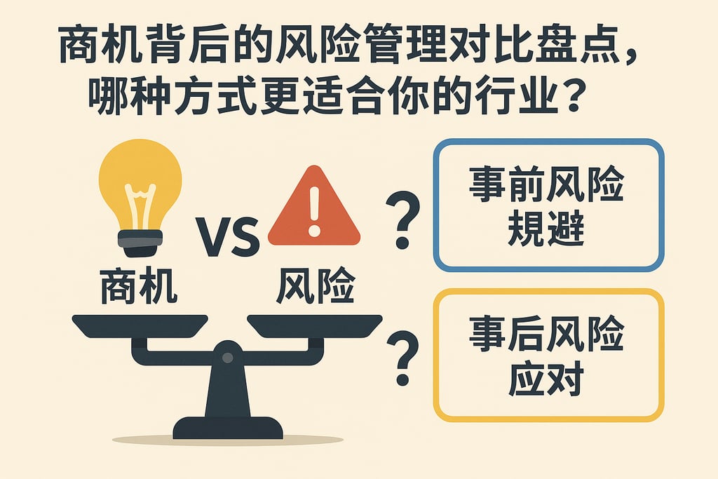 商机背后的风险管理对比盘点，哪种方式更适合你的行业？