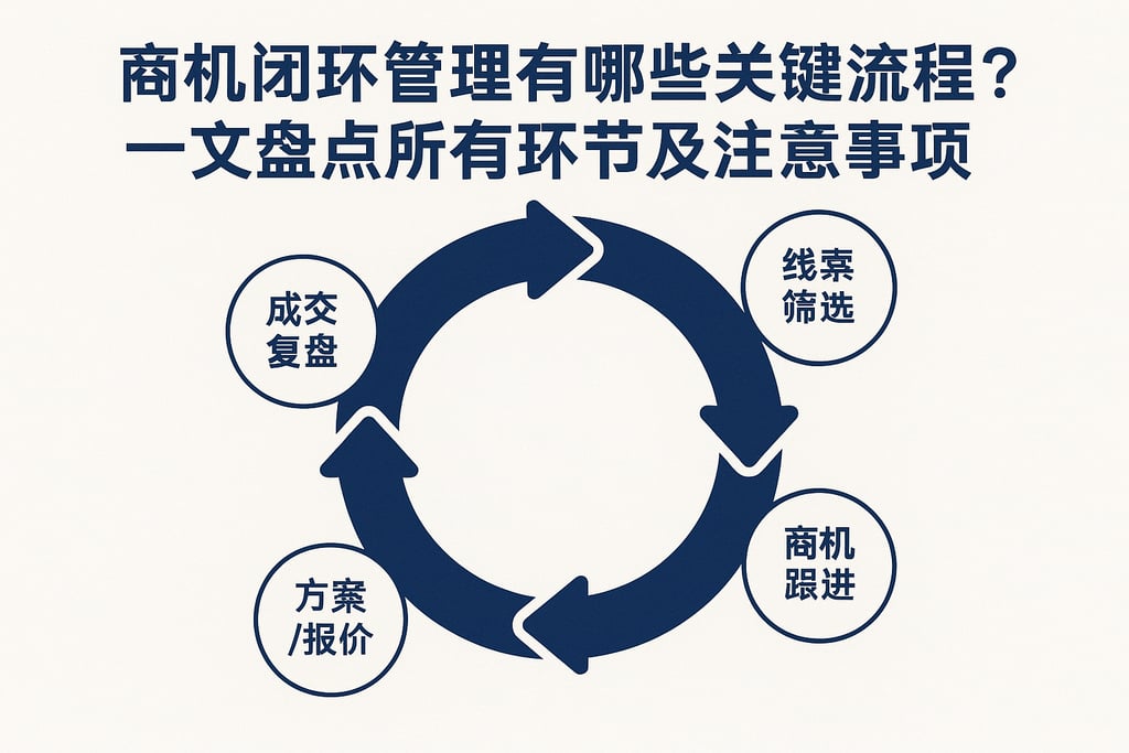 商机闭环管理有哪些关键流程？一文盘点所有环节及注意事项