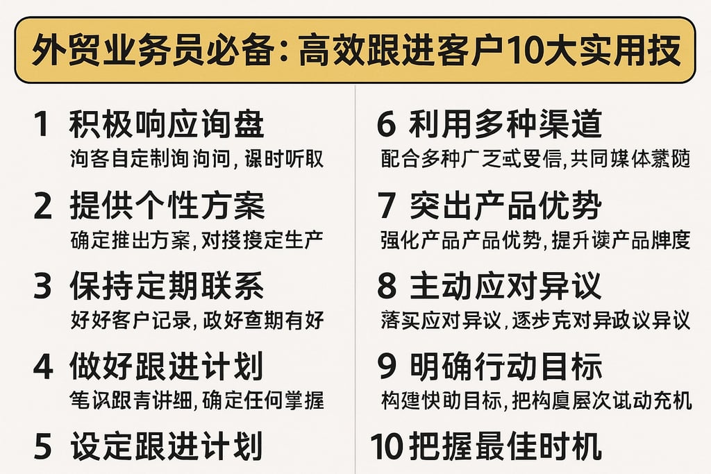 外贸业务员必备：高效跟进客户的10大实用技巧