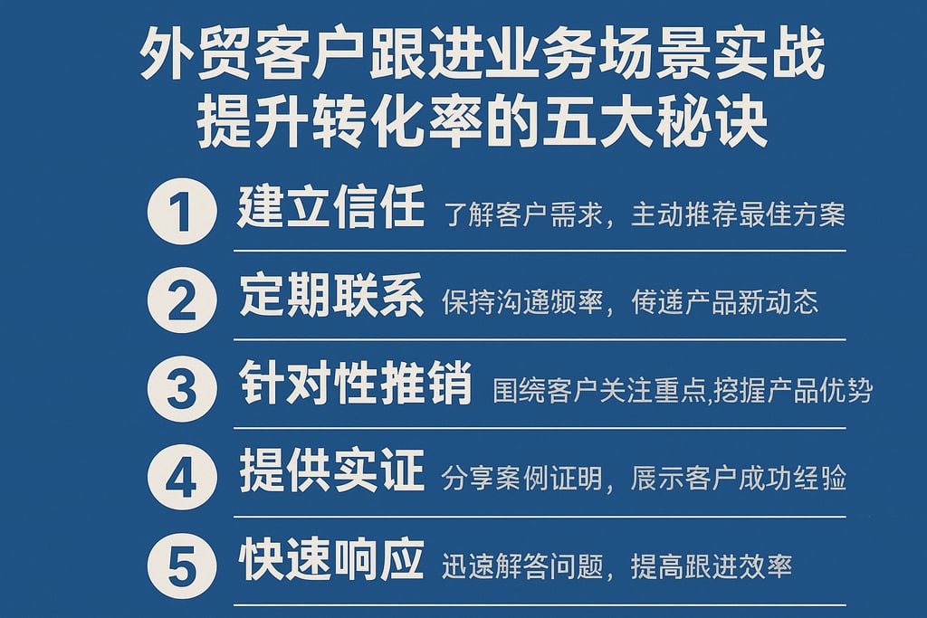 外贸客户跟进业务场景实战案例，提升转化率的五大秘诀