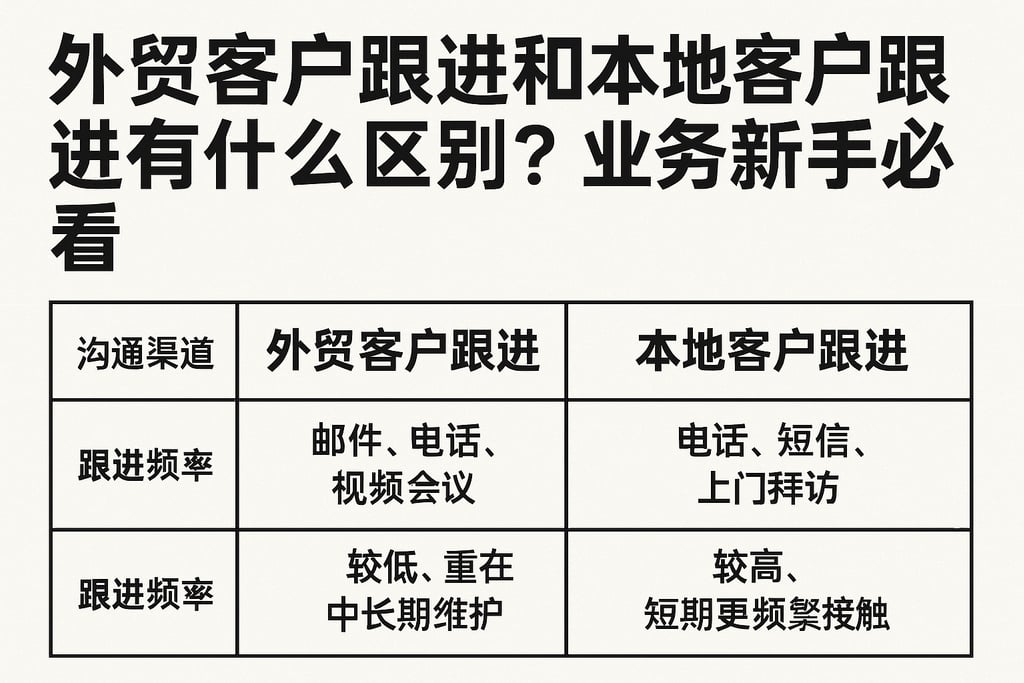 外贸客户跟进和本地客户跟进有什么区别？业务新手必看