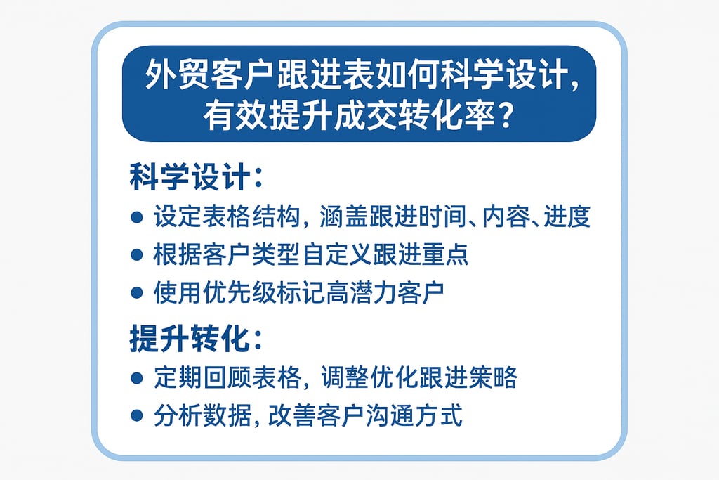 外贸客户跟进表如何科学设计，有效提升成交转化率？