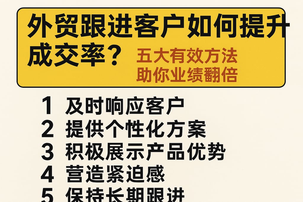 外贸跟进客户如何提升成交率？五大有效方法助你业绩翻倍