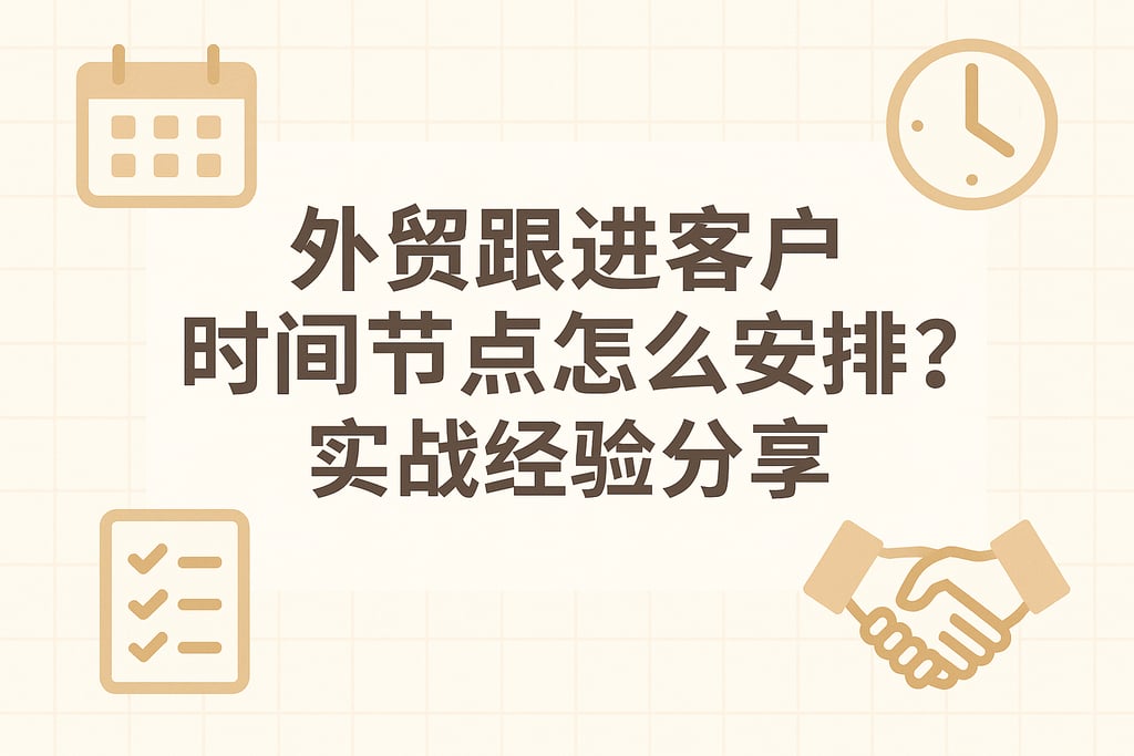 外贸跟进客户时间节点怎么安排？实战经验分享