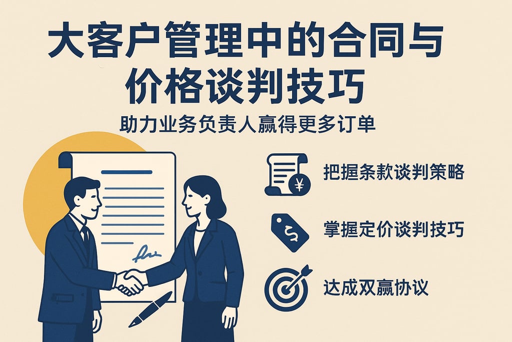 大客户管理中的合同与价格谈判技巧，助力业务负责人赢得更多订单