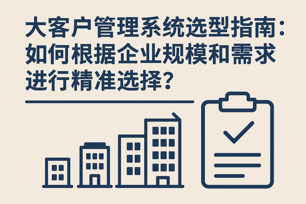 大客户管理系统选型指南：如何根据企业规模和需求进行精准选择？