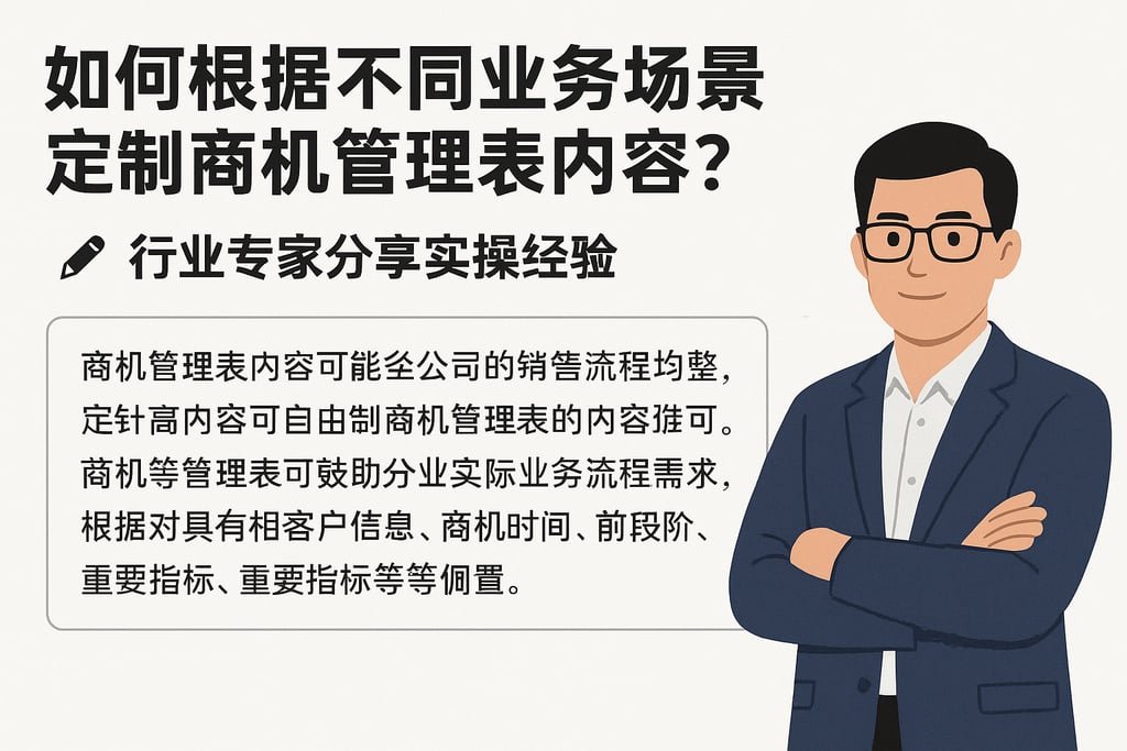 如何根据不同业务场景定制商机管理表内容？行业专家分享实操经验