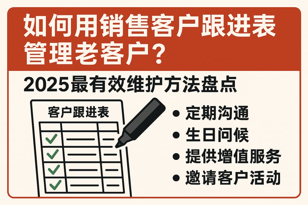 如何用销售客户跟进表管理老客户？2025最有效维护方法盘点