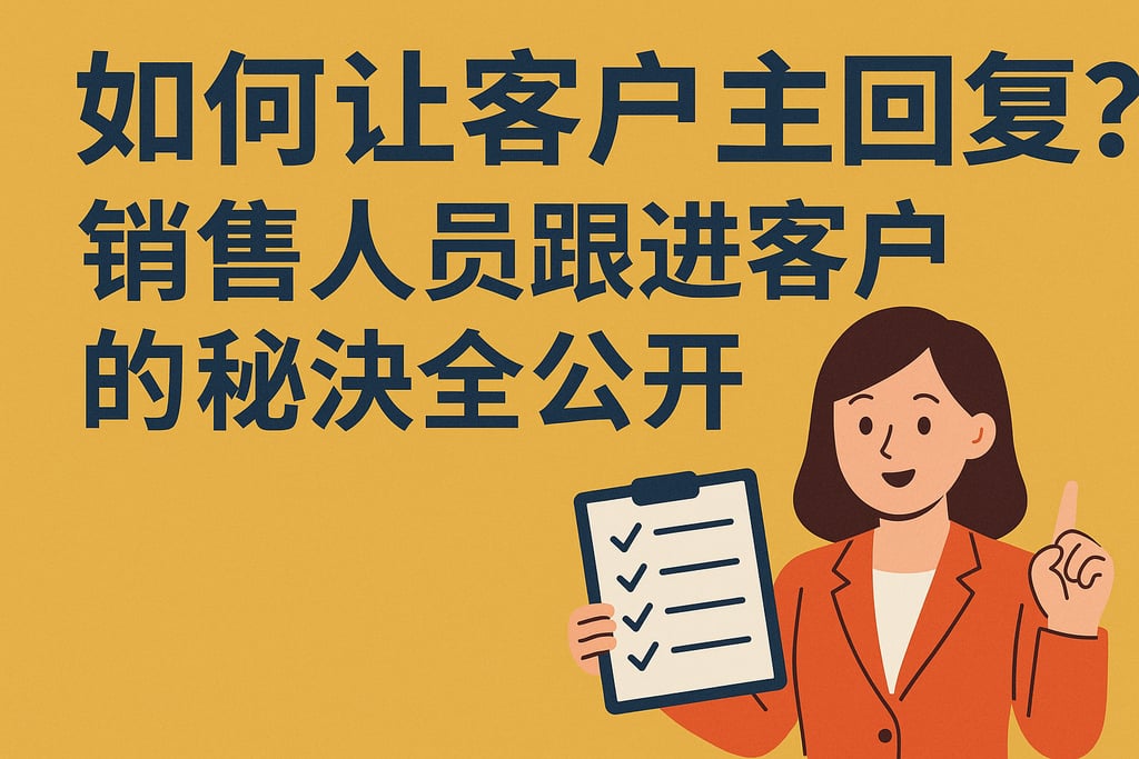 如何让客户主动回复？销售人员跟进客户的秘诀全公开