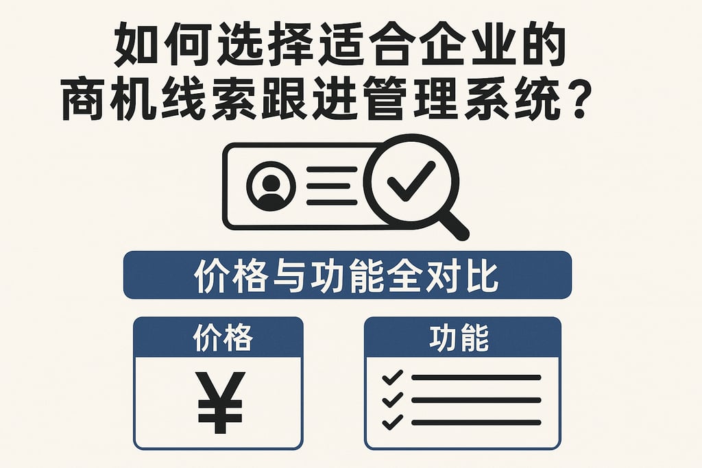如何选择适合企业的商机线索跟进管理系统？价格与功能全对比